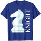 White Knight Chess Piece Chess Lovers Gag Gifts Men Kids T-Shirt - T-Shirt | Royal