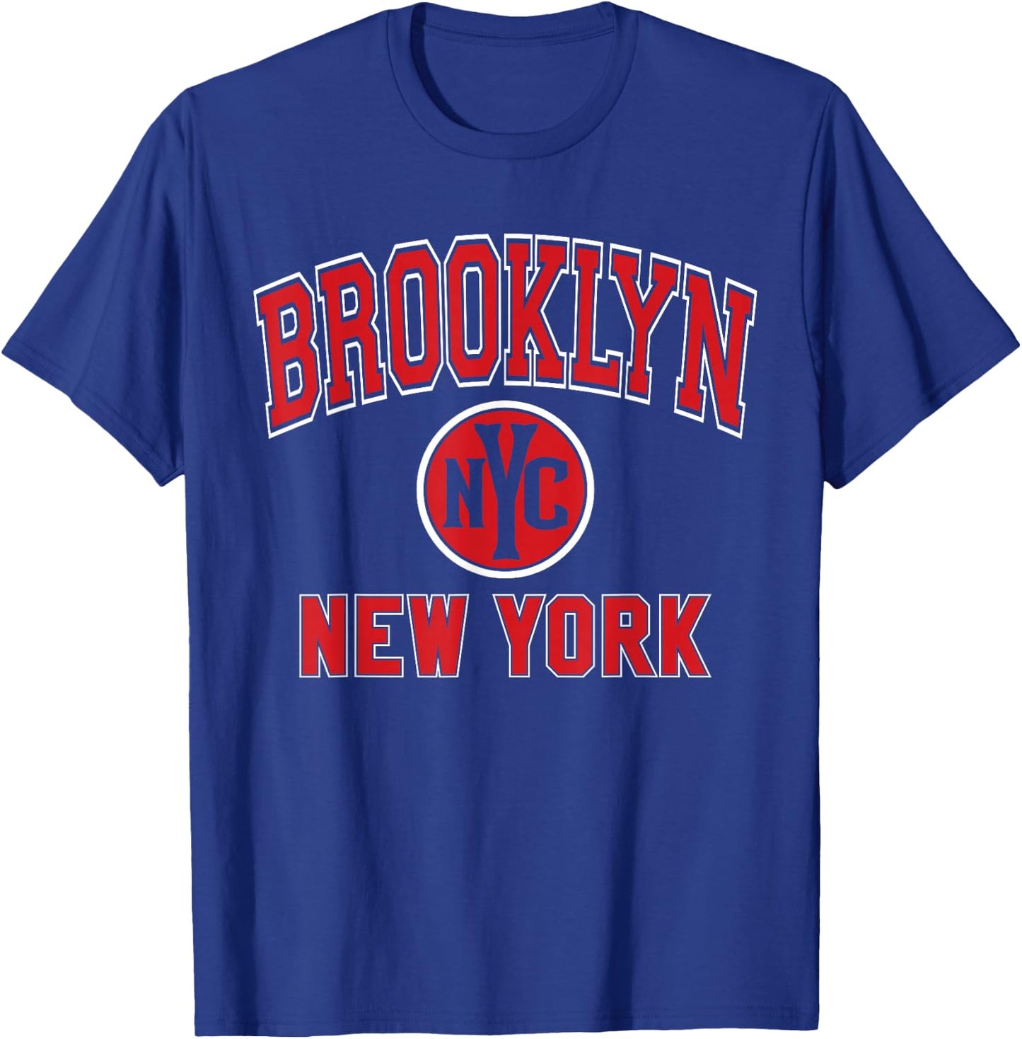 Brooklyn NYC New York Red Print T-Shirt - T-Shirt | Royal