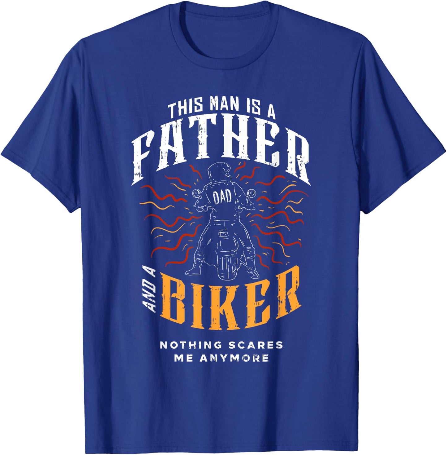 Biker Dad Gifts - Motorcycle Father's Day Gift Fathers T-Shirt - T-Shirt | Royal