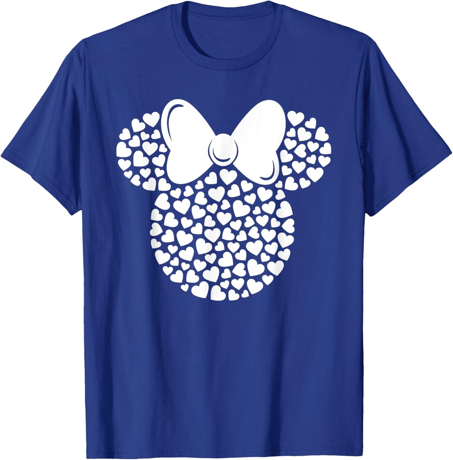 Disney Minnie Mouse Icon Filled with White Hearts Small T-Shirt - T-Shirt | Royal