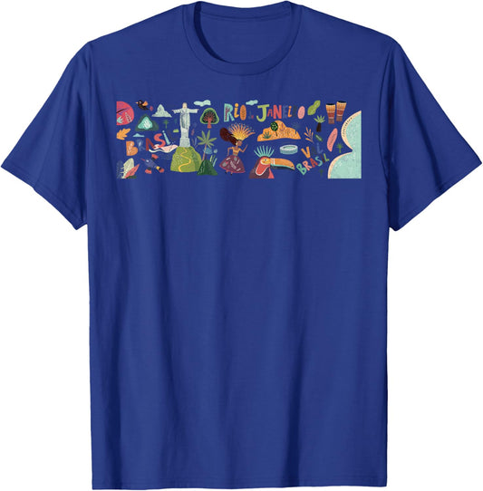 Travel Brazil Rio de Janeiro Sao Paolo Family Vacation T-Shirt - T-Shirt | Royal