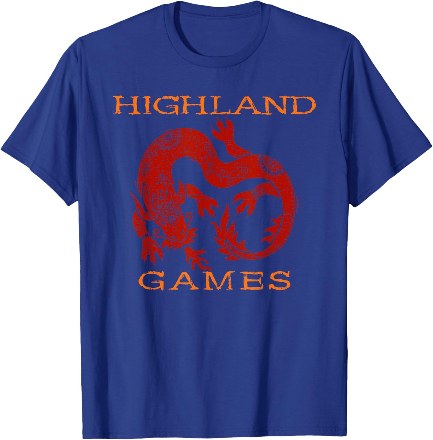 Scottish Highland Games With Dragon T-Shirt - T-Shirt | Royal