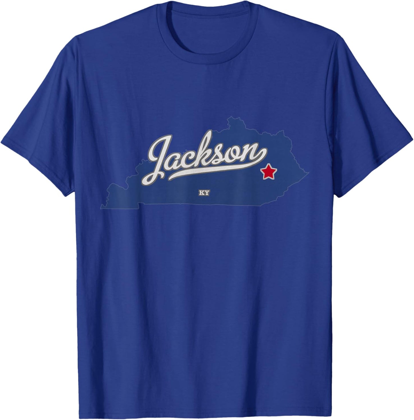 Jackson Kentucky KY Map T-Shirt - T-Shirt | Royal
