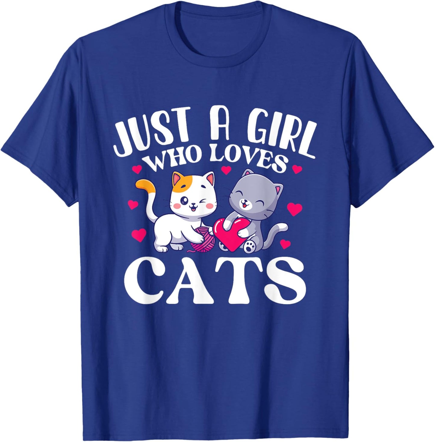 Just A Girl Who Loves Cats - Cat Lover Kitten Owner Kitty T-Shirt - T-Shirt | Royal