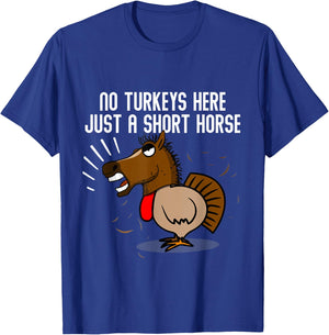 Turkey Disguise Horse Funny Thanksgiving Novelty T-Shirt - T-Shirt | Royal