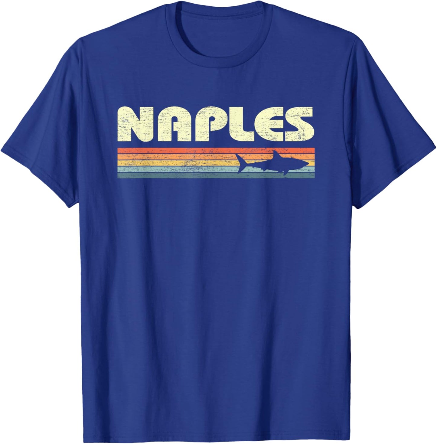 Naples Florida Vintage Shark Souvenir T-Shirt - T-Shirt | Royal