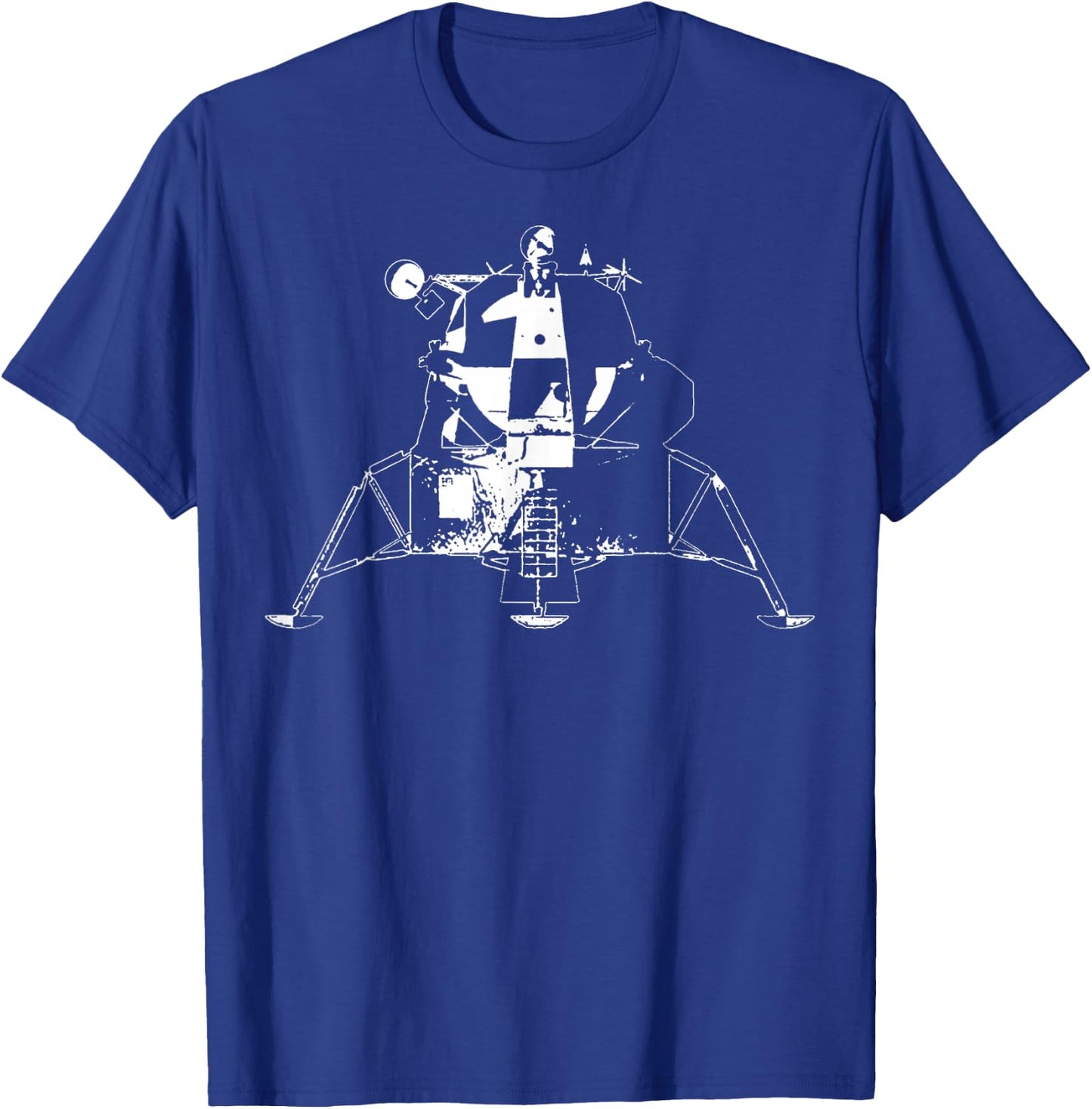 Lunar Lander Floating Sketch T-Shirt - T-Shirt | Royal