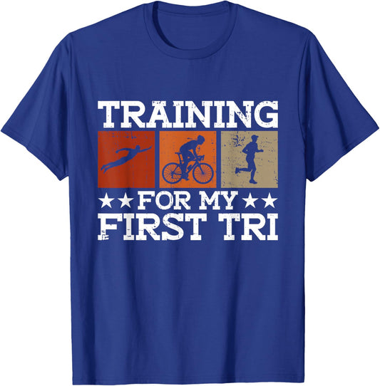 Entraînement pour Mon Premier Triathlon - Triathlète d'entraînement T-Shirt - T-Shirt | Royal