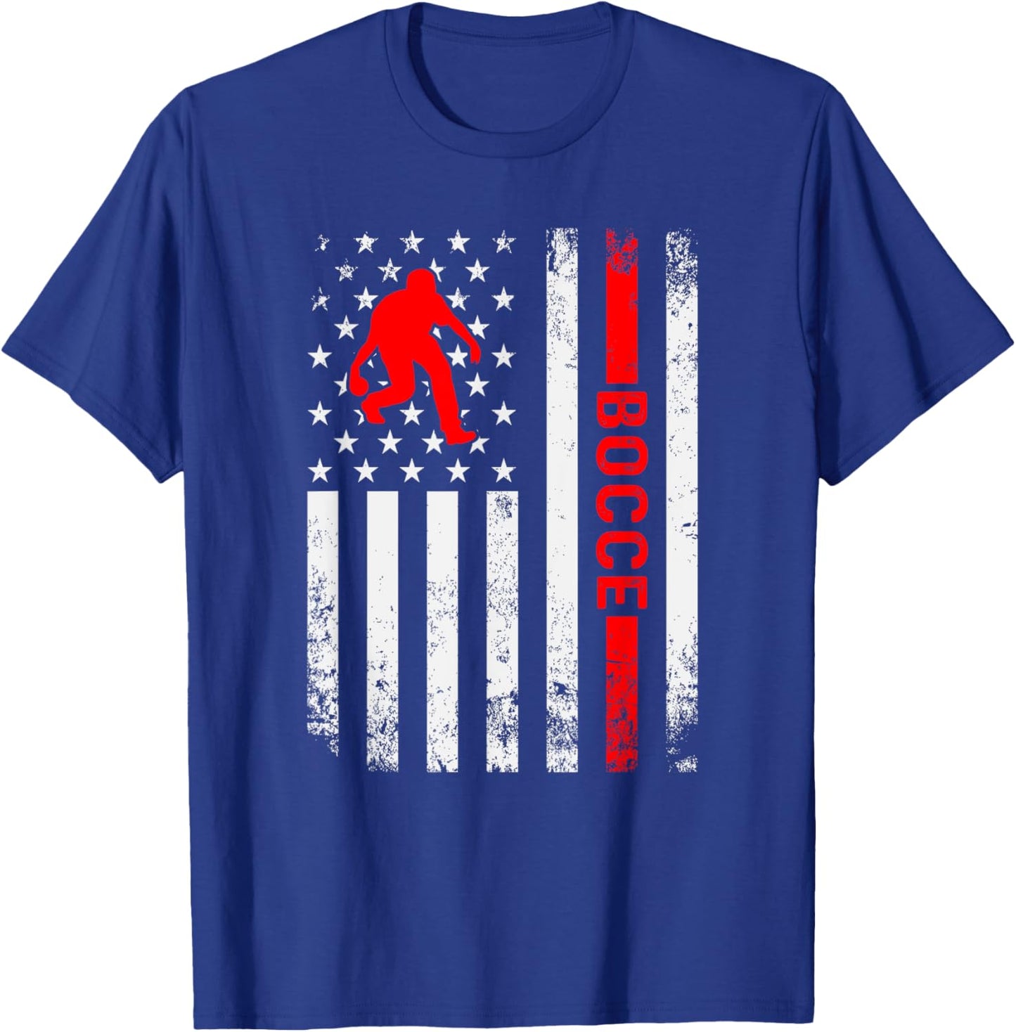 Vintage Bocce Player - Bocce Ball Fans - Bocce Ball Player T-Shirt - T-Shirt | Royal