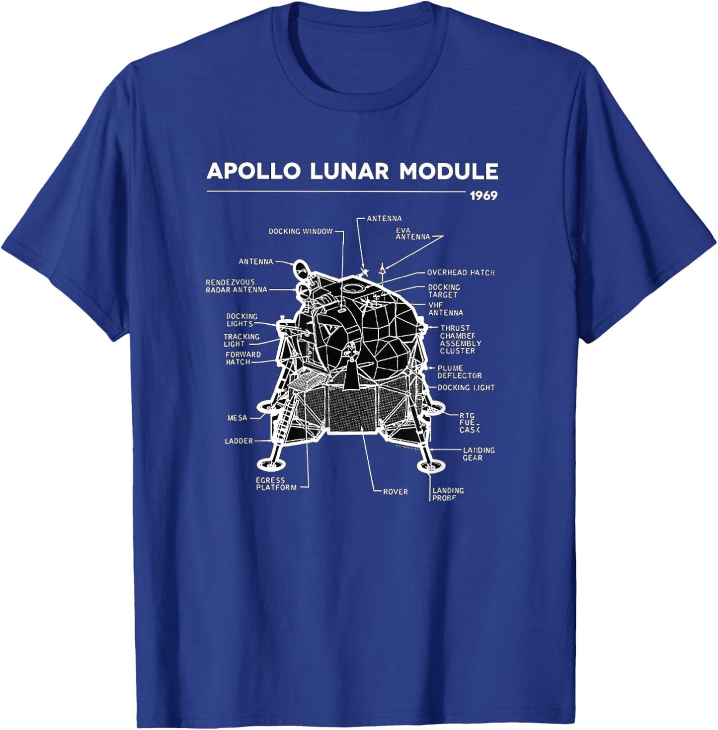 Lunar Module First Moon Landing 1969 T-Shirt - T-Shirt | Royal