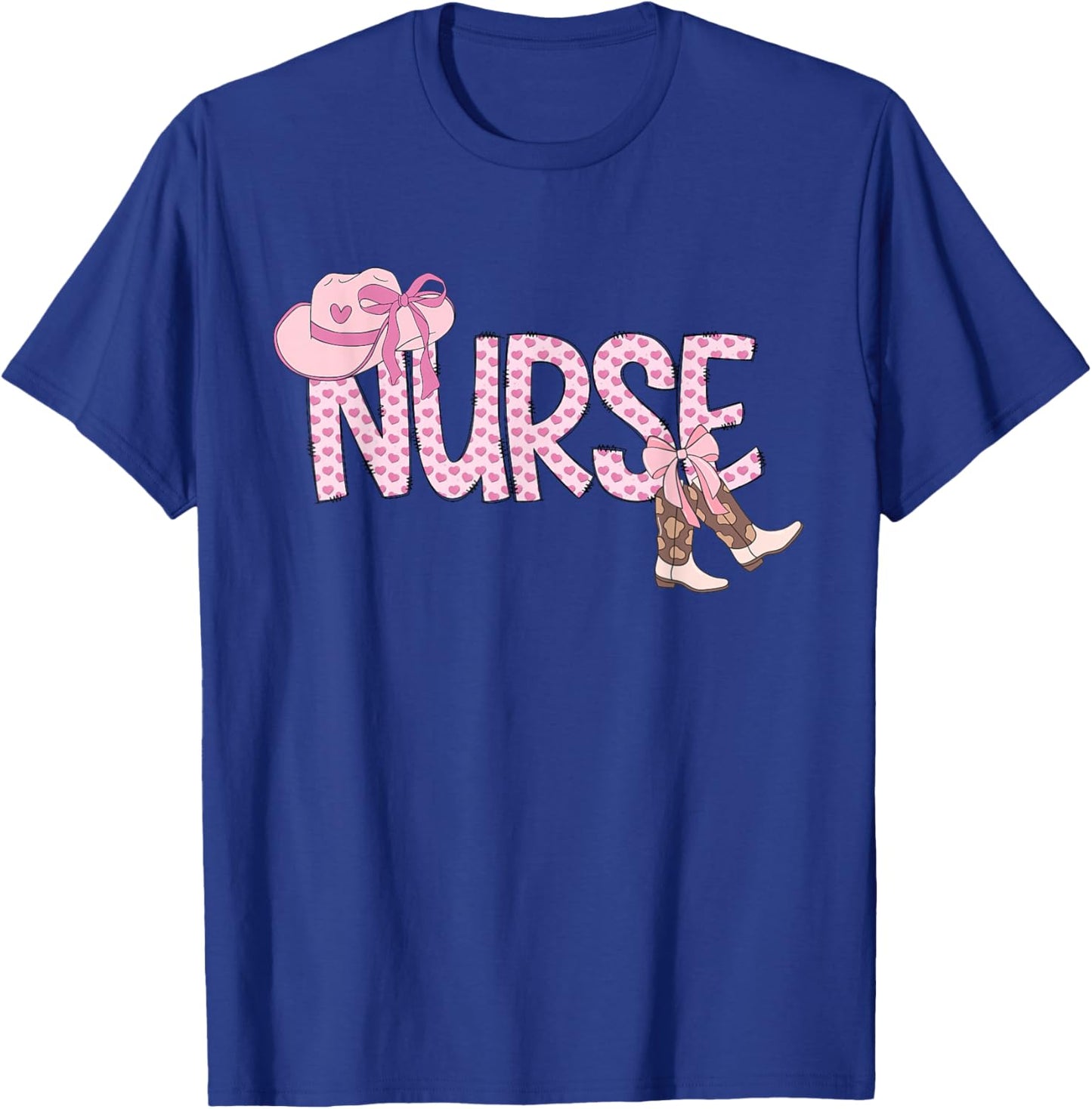 Pink Coquette Western cowgirl Nurse Nursing T-Shirt - T-Shirt | Royal