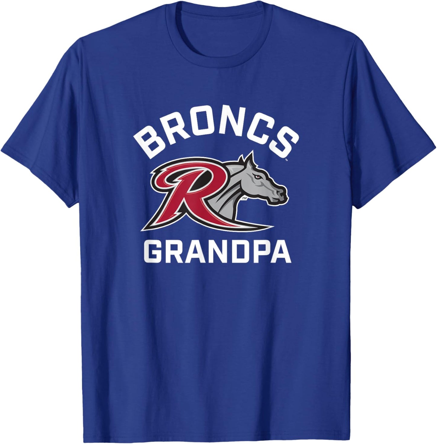 Rider University Broncs Arched Grandpa T-Shirt - T-Shirt | Royal