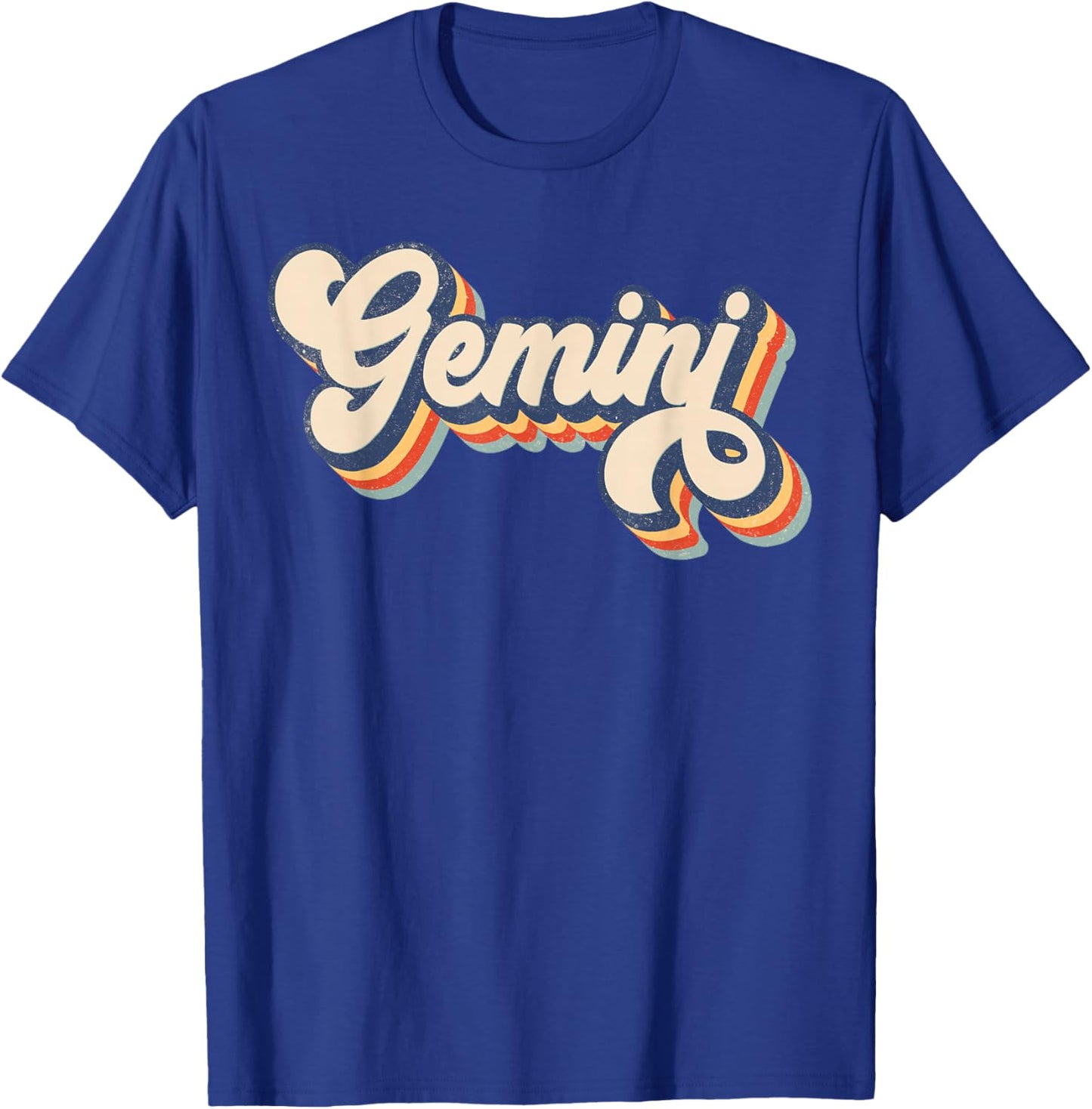 Gemini Retro Zodiac Sign May June Birthday T-Shirt - T-Shirt | Royal