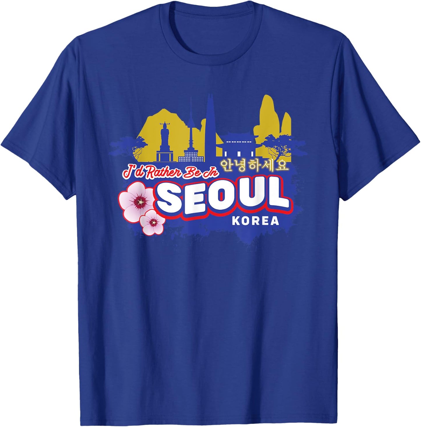 I'd Rather Be In Seoul Korea Vintage Souvenir T-Shirt - T-Shirt | Royal