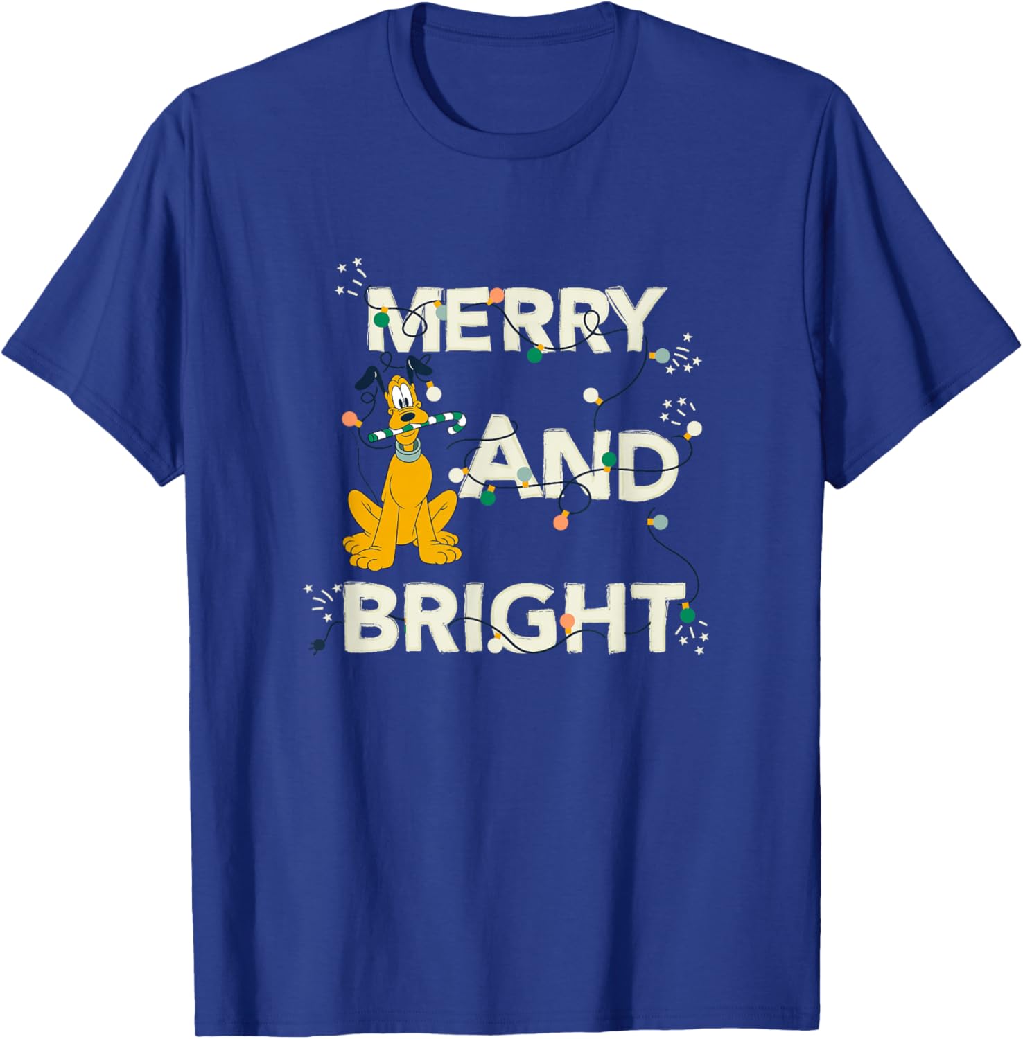 Disney Mickey and Friends Christmas Pluto Merry and Bright T-Shirt - T-Shirt | Royal
