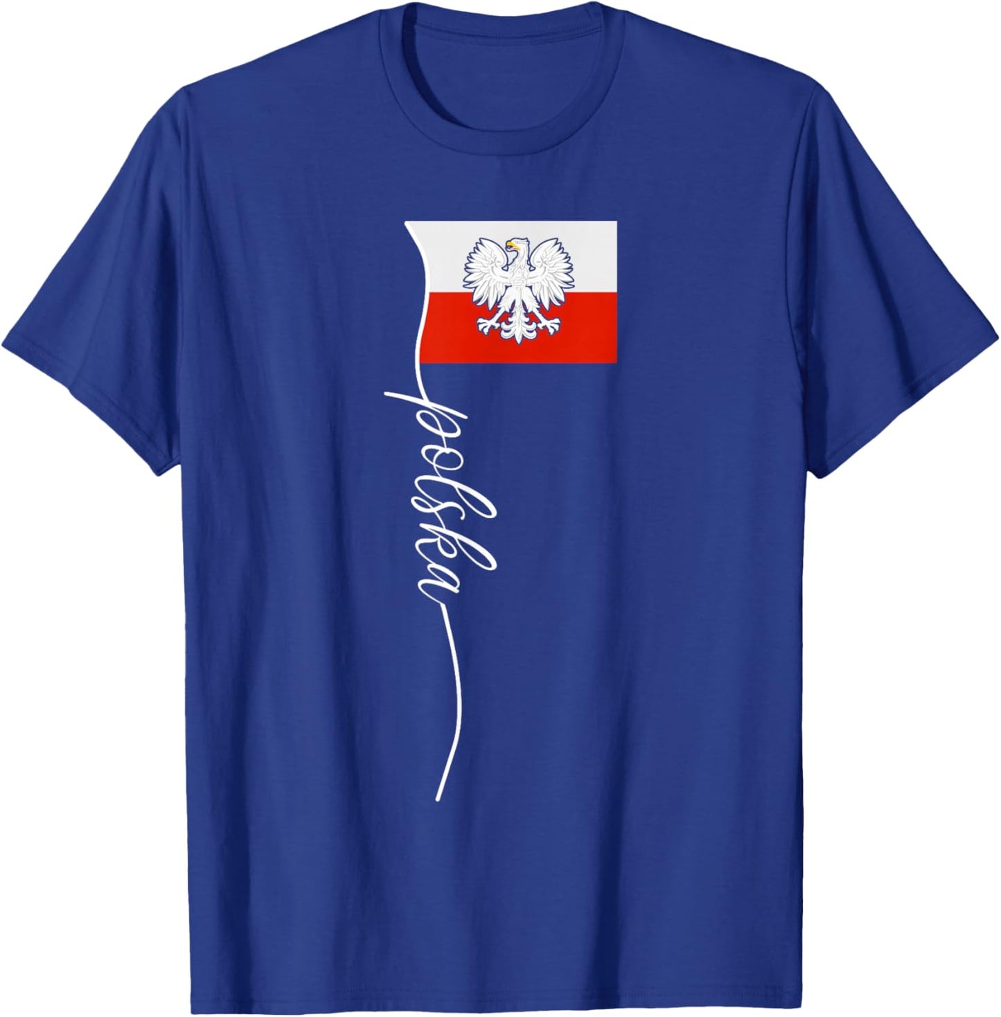 Poland For Gift Poland Poland Warsaw Flag T-Shirt - T-Shirt | Royal