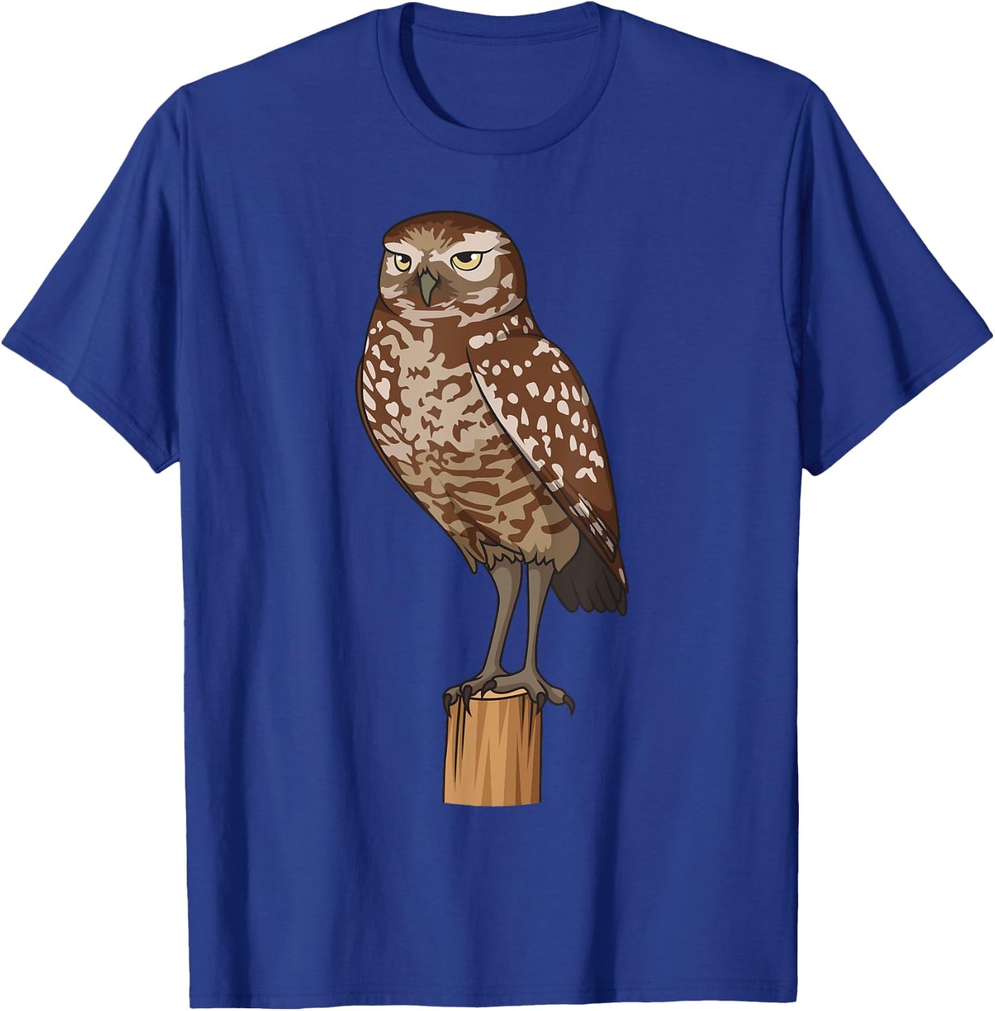 Realistic Burrowing Owl T-Shirt - T-Shirt | Royal