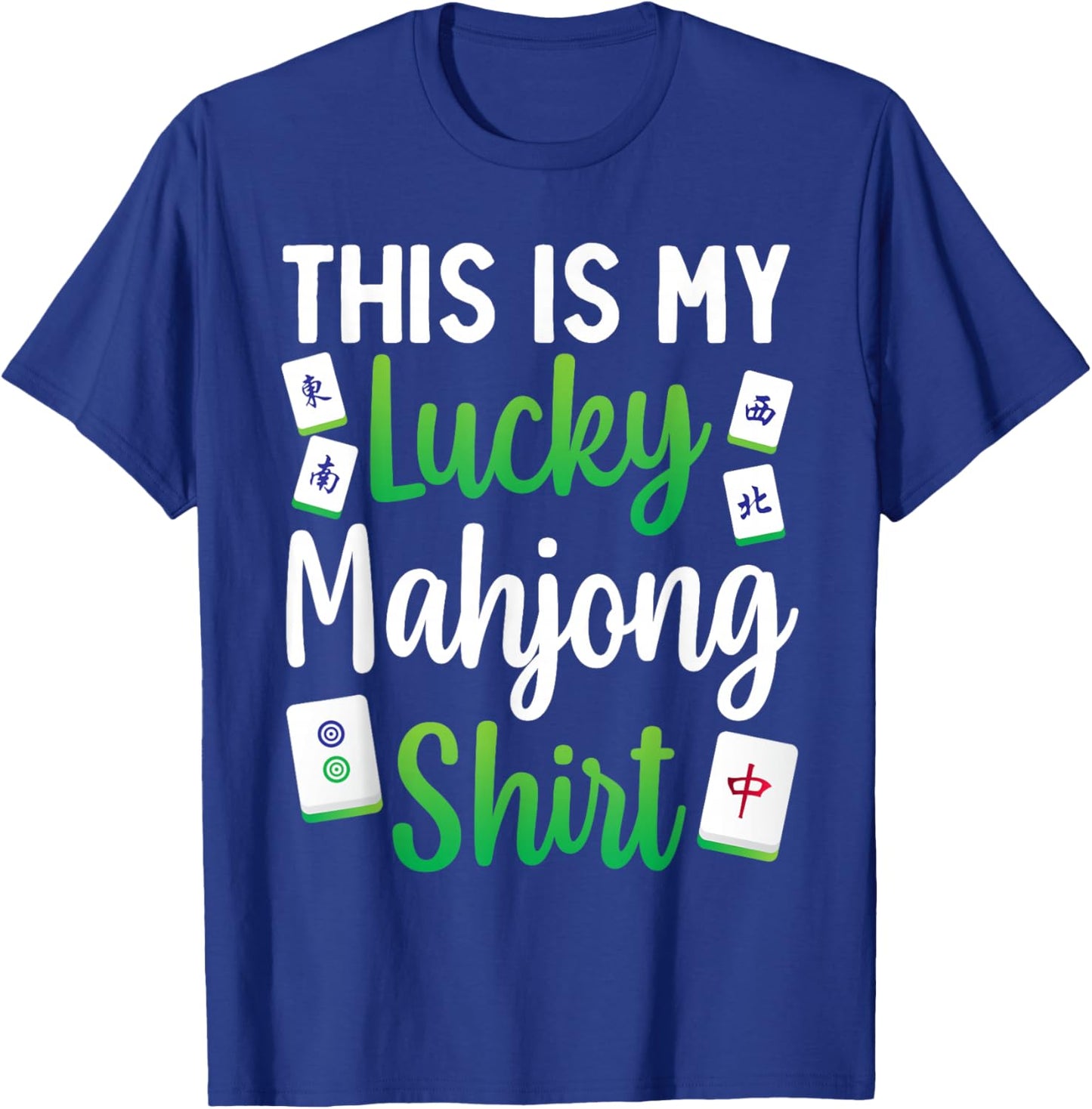 Cool Mahjong Design Women Tile Game Mahjong Player T-Shirt - T-Shirt | Royal