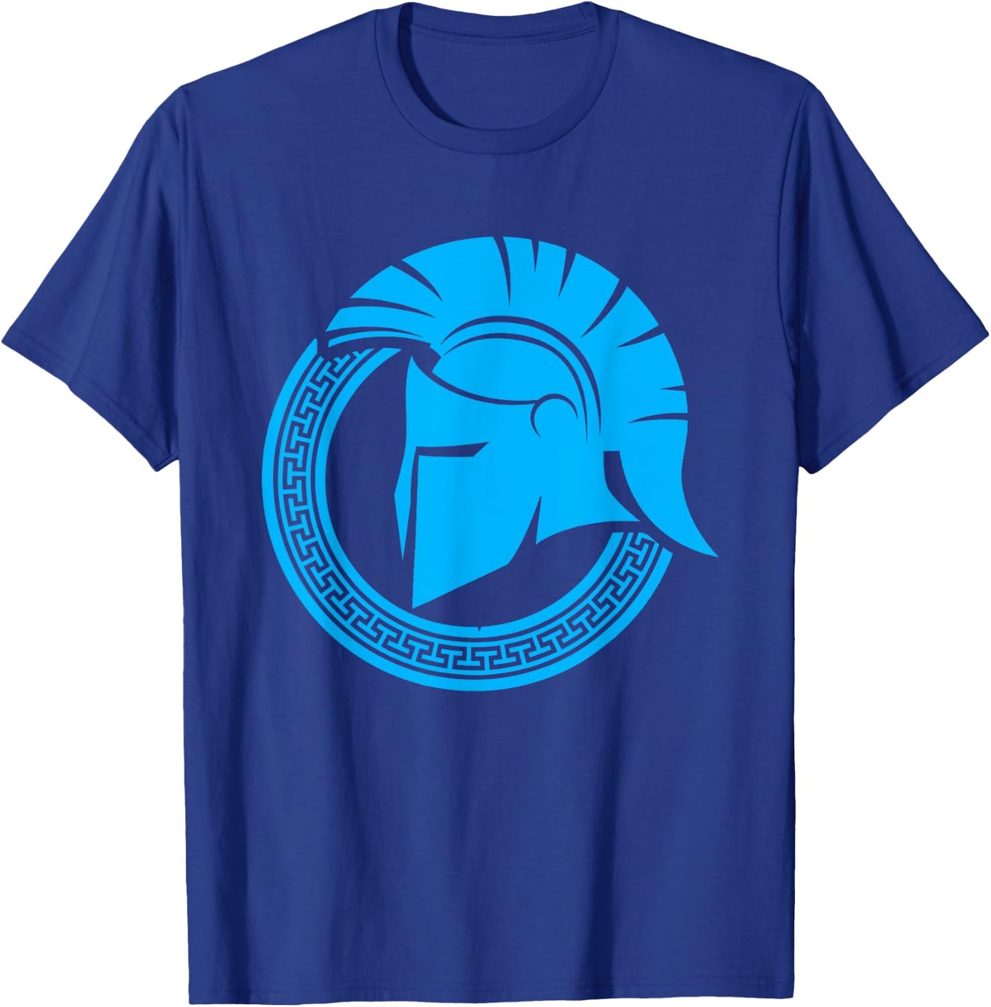 Spartan Warrior Helmet Ancient Greek Gym T-Shirt - T-Shirt | Royal