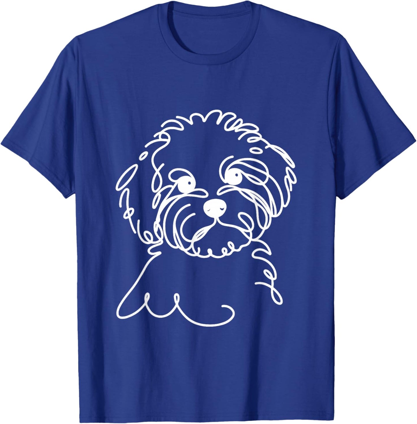 Line Art Dad Mom Dog - Maltipoo Women T-Shirt - T-Shirt | Royal