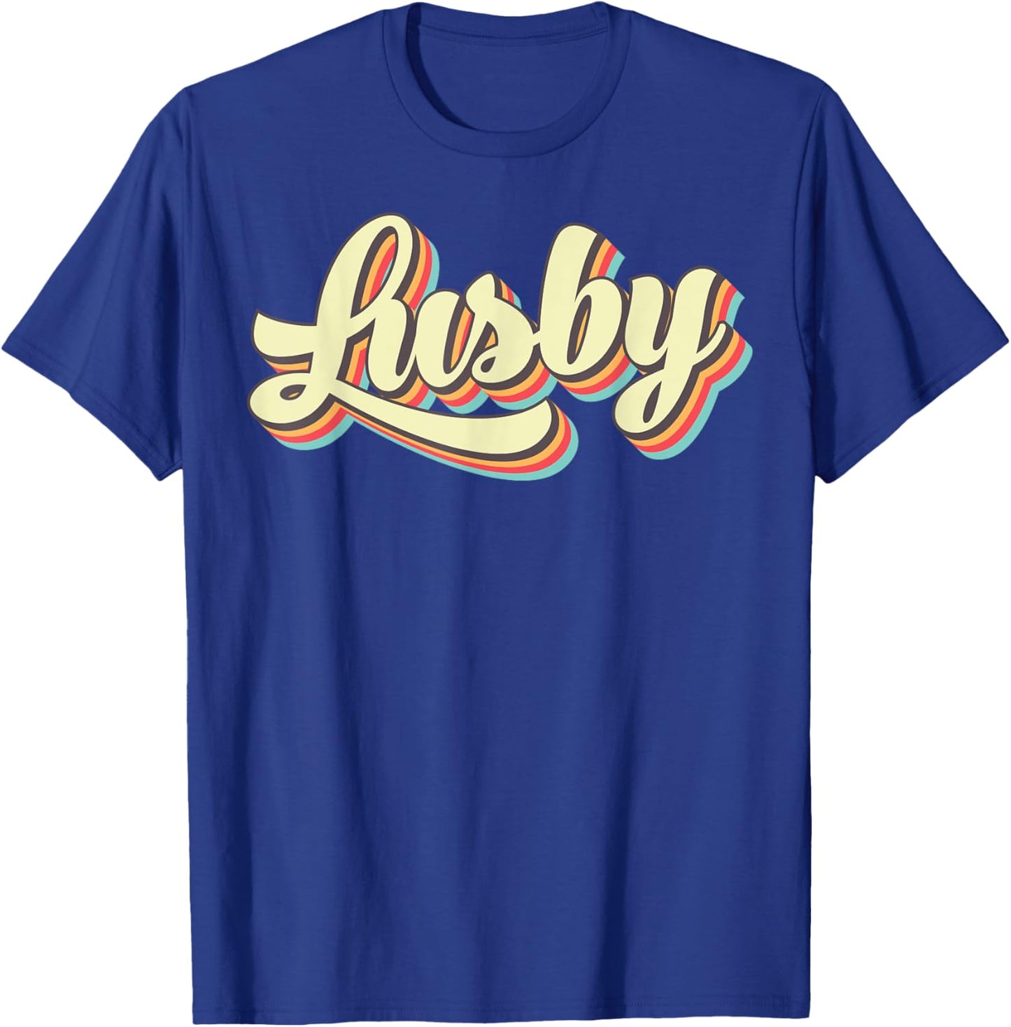 Lusby Retro Art Baseball Font Vintage T-Shirt - T-Shirt | Royal