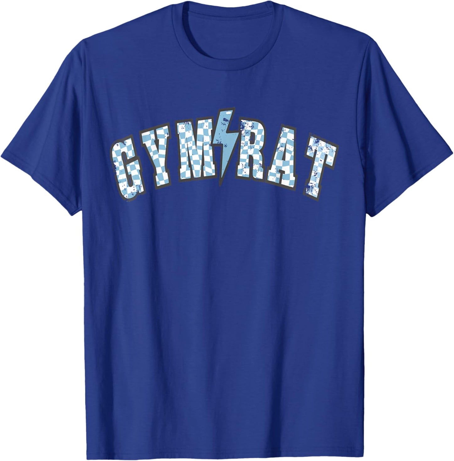 Gym Rat Muscle Mommy Trendy Checkerboard Weight Lifting T-Shirt - T-Shirt | Royal