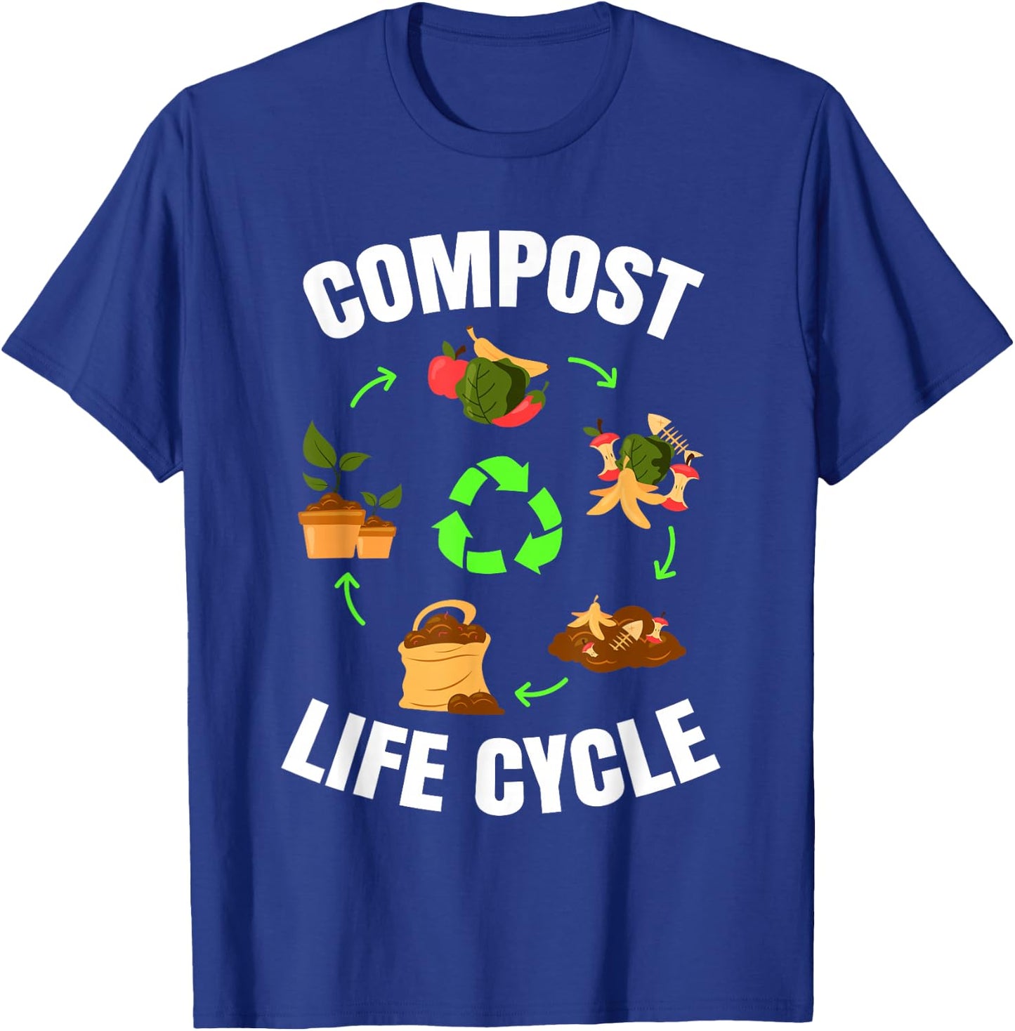 Compost Life Cycle T-Shirt - T-Shirt | Royal