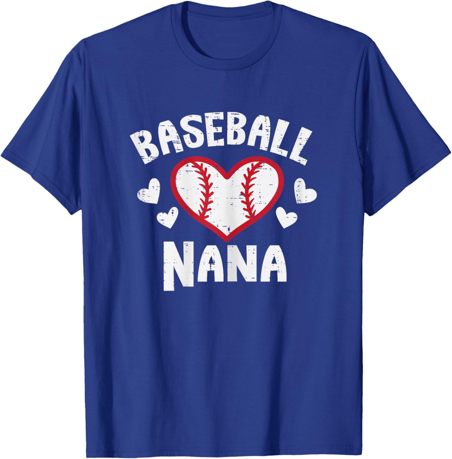 Baseball Nana Heart Family Matching Grandma Mimi Women T-Shirt - T-Shirt | Royal