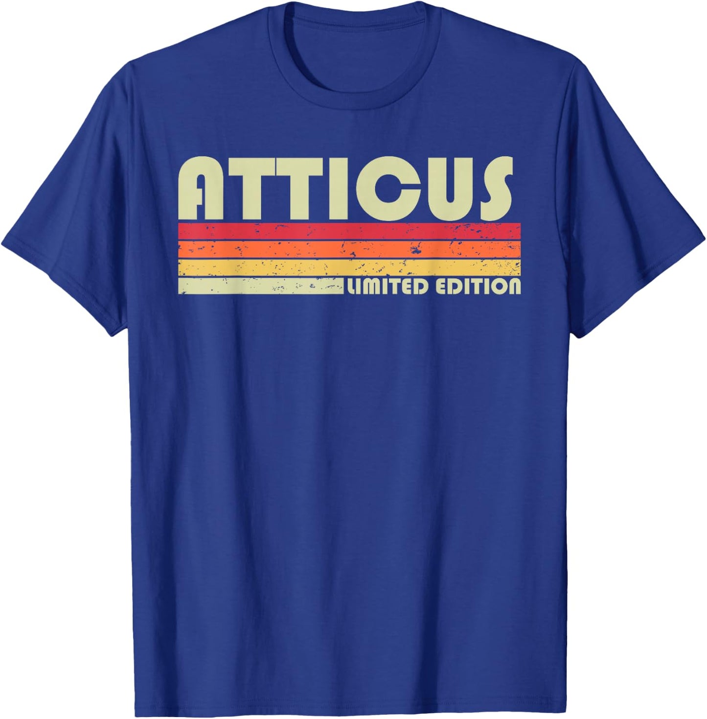 ATTICUS Gift Name Personalized Funny Retro Vintage Birthday T-Shirt - T-Shirt | Royal