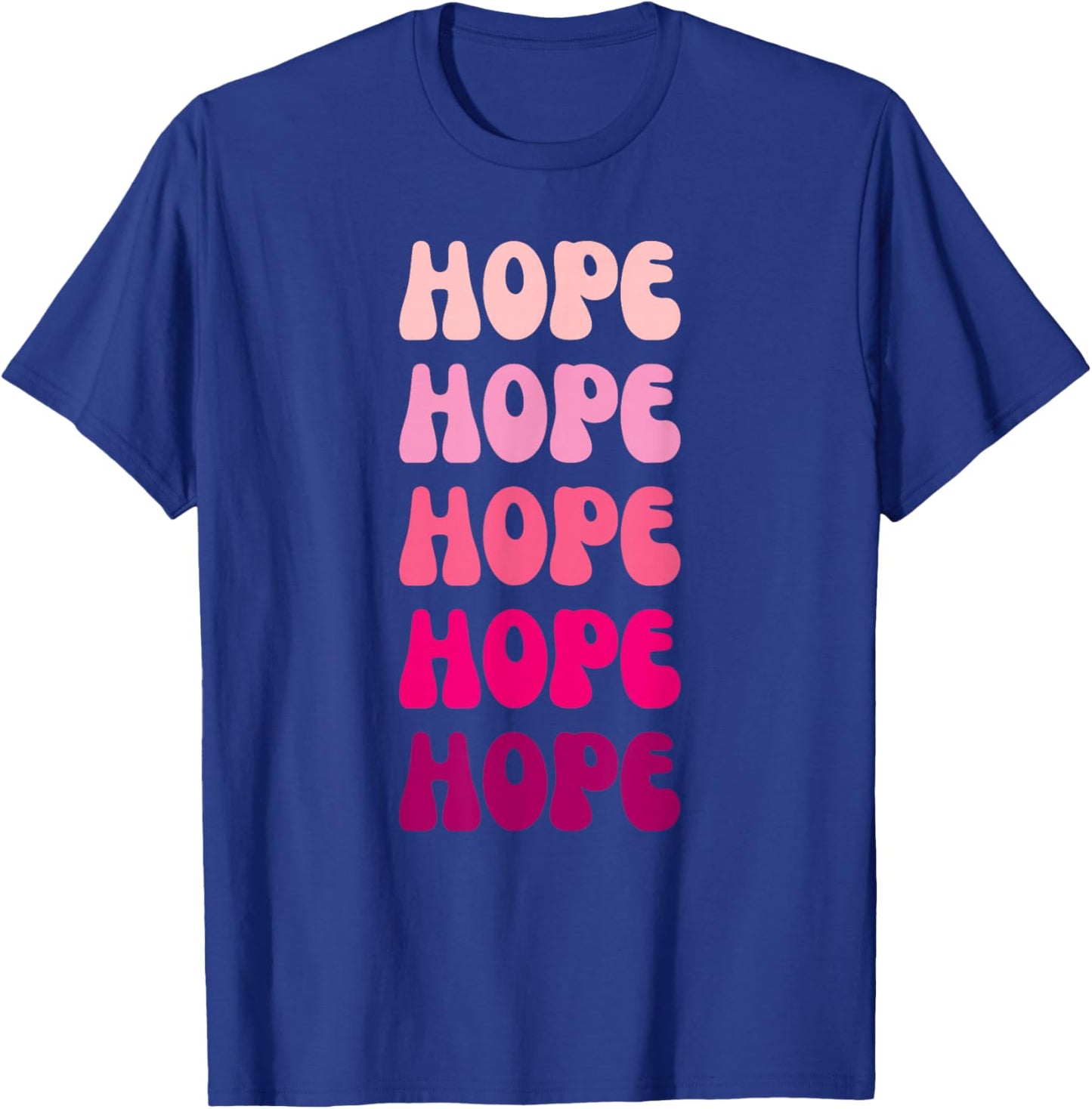 Hope First Name Minimalist Design T-Shirt - T-Shirt | Royal
