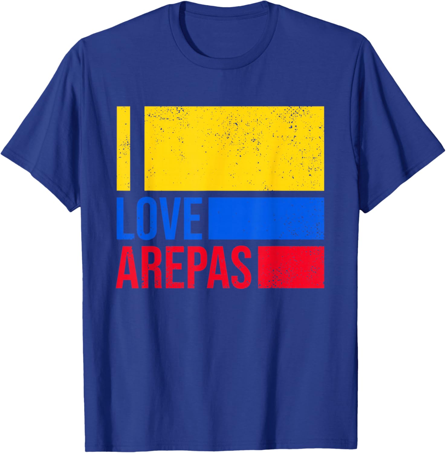 I Love Arepas Colombia Flag Retro Vintage Funny Colombian T-Shirt - T-Shirt | Royal