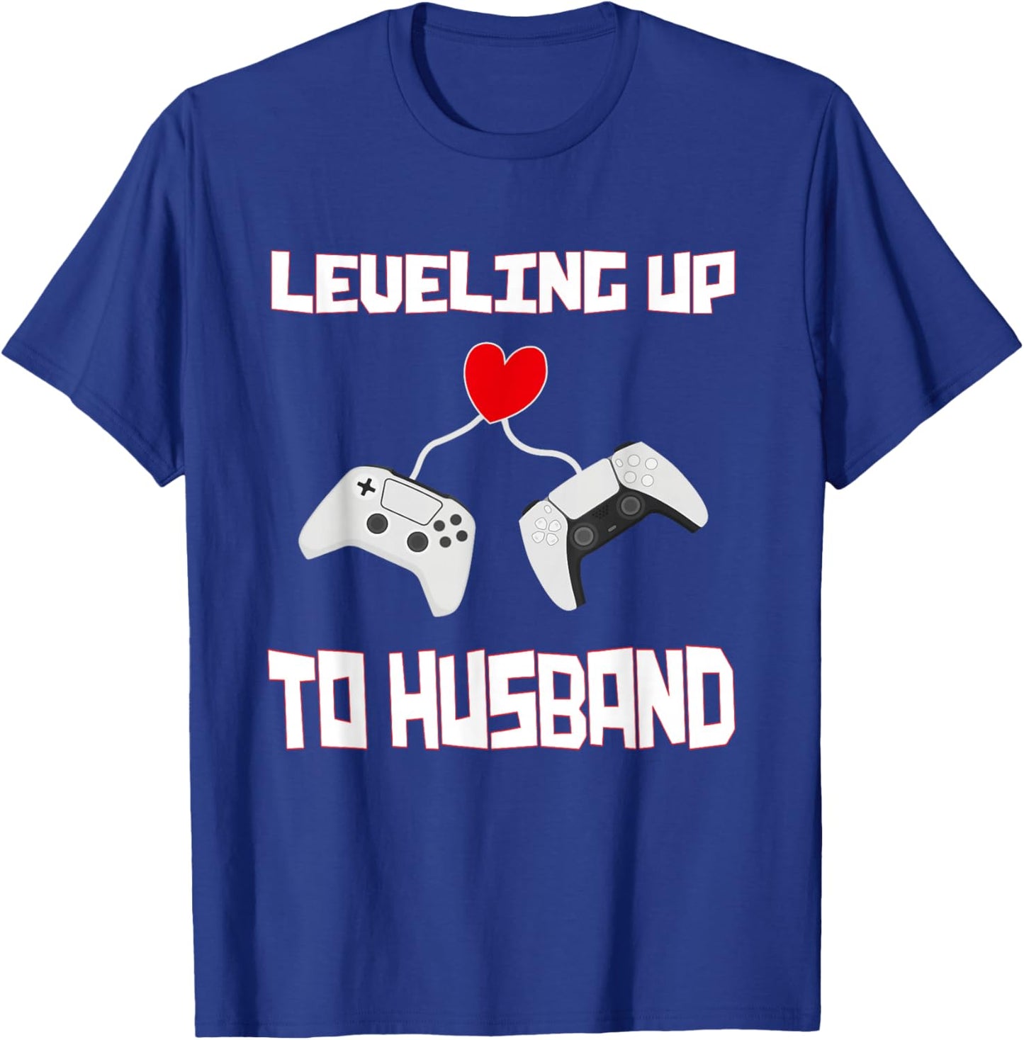 Leveling Up to Husband Groom Gamer Husband Marriage T-Shirt - T-Shirt | Royal