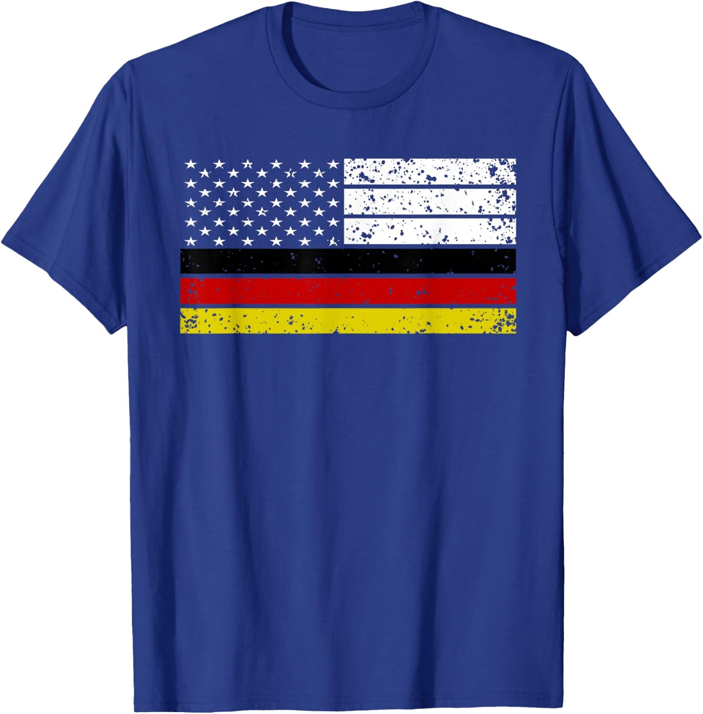 Vintage German American Flag Germany USA T-Shirt - T-Shirt | Royal