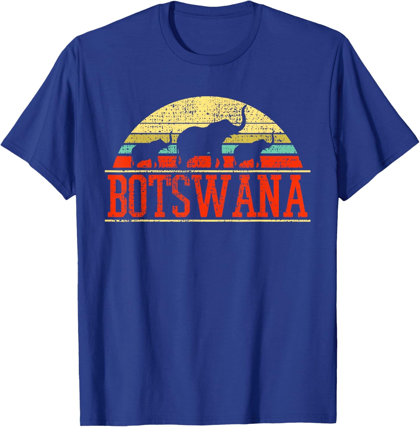 Botswana Safari Elephant Vintage T-Shirt - T-Shirt | Royal