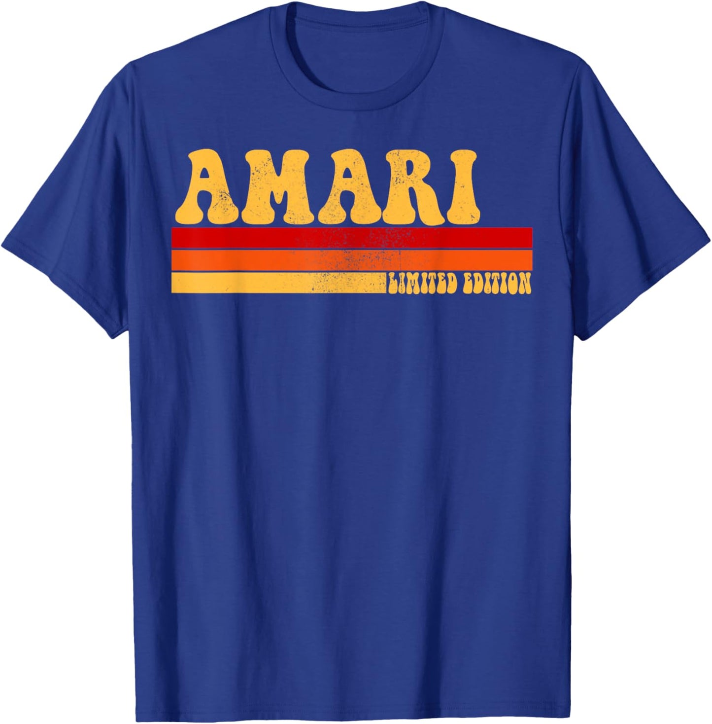 AMARI Name Personalized Idea Men Retro Vintage AMARI T-Shirt - T-Shirt | Royal