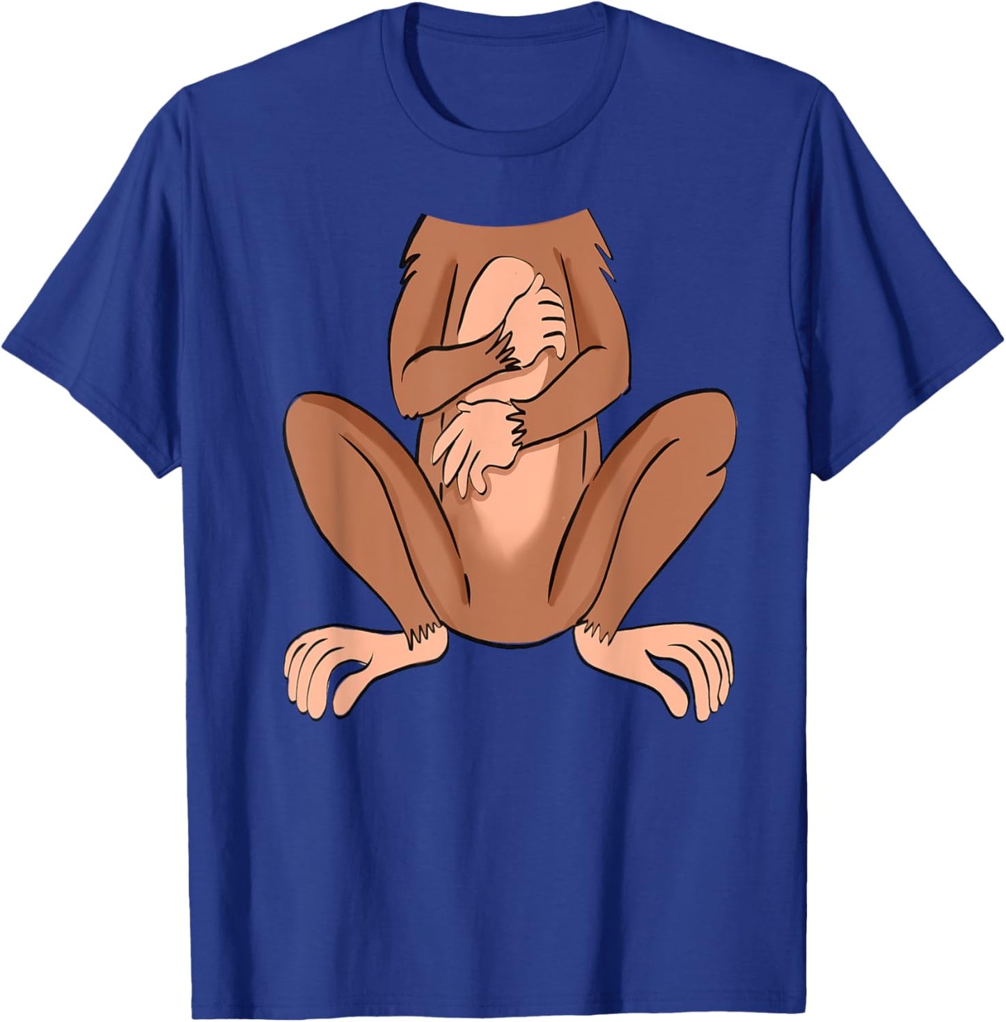 Monkey Halloween Costume Cute Pretend Monkey Outfit T-Shirt - T-Shirt | Royal