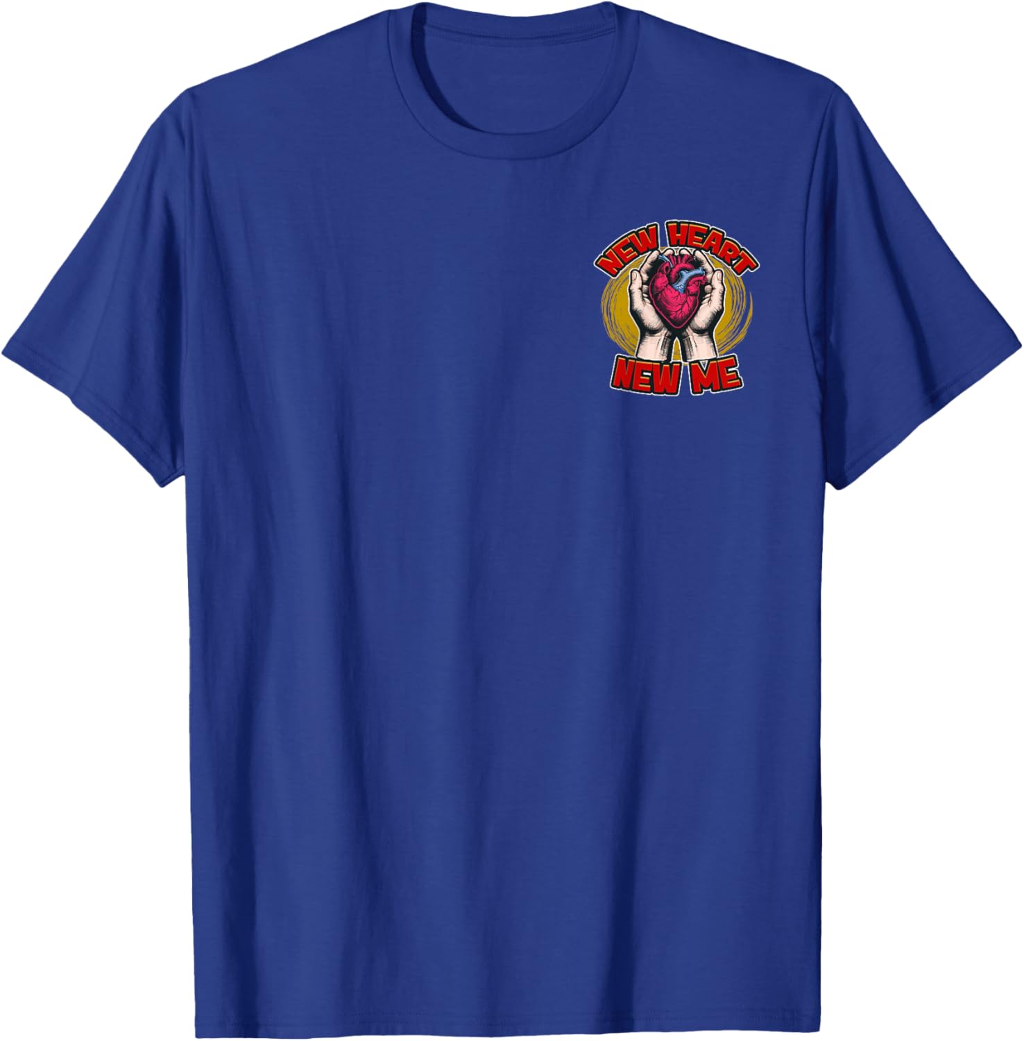 New Heart, New Me Transplant Survivor Minimalist T-Shirt - T-Shirt | Royal
