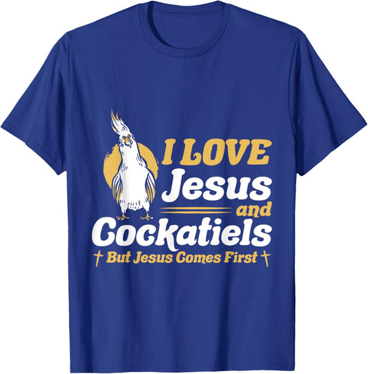Cockatiels Lover Christian Religion Faith Jesus Catholic T-Shirt - T-Shirt | Royal