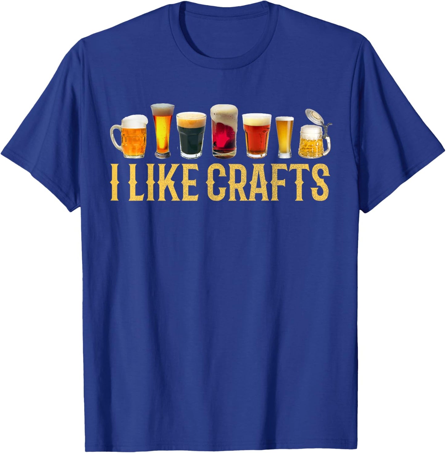 I Like Crafts Beer Microbrew Hops Funny Father's Day Gift T-Shirt - T-Shirt | Royal