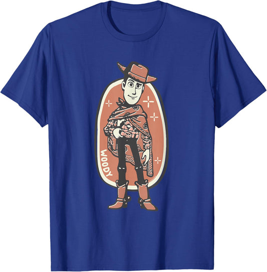 Disney & Pixar's Toy Story 5 Woody with Poncho Retro Western T-Shirt - T-Shirt | Royal