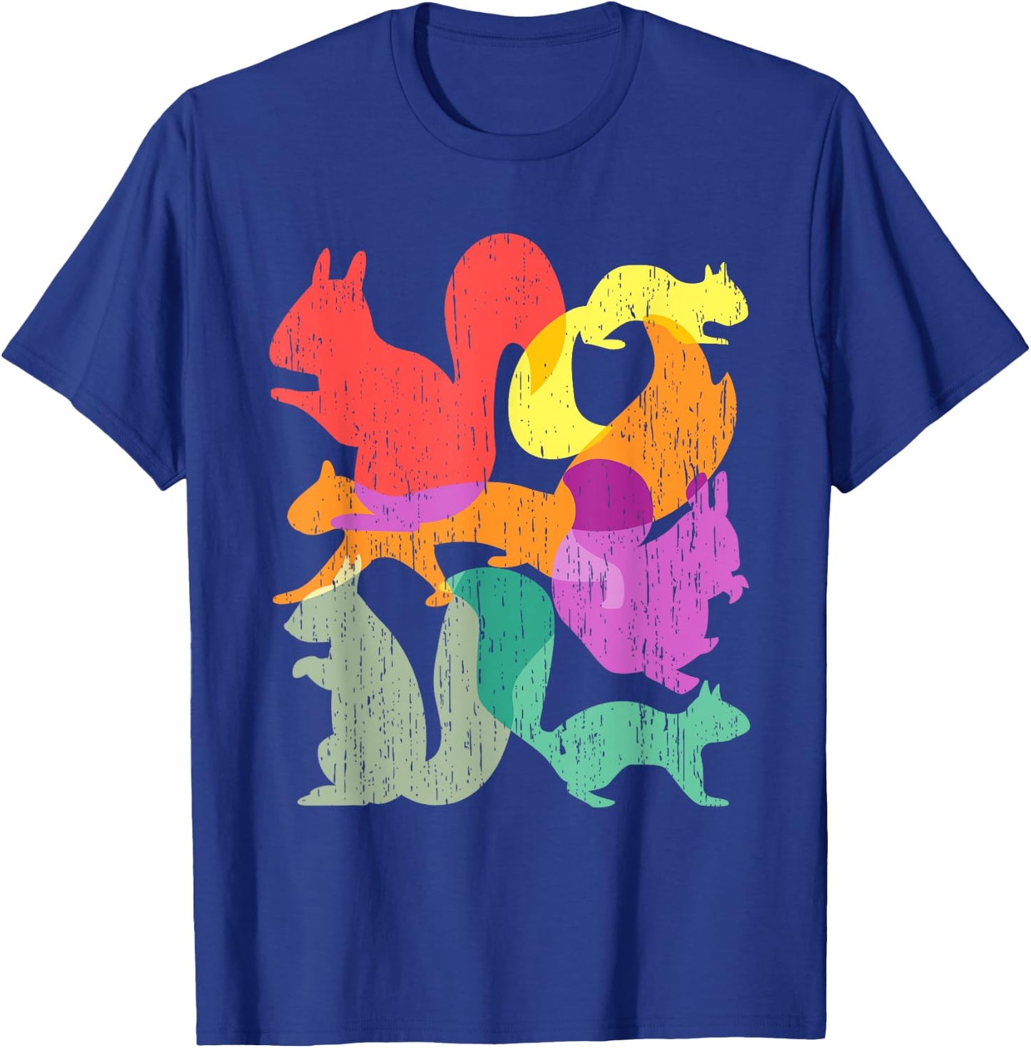 Vintage Squirrels Funny Forest Animal Rodent Lovers Outfit T-Shirt - T-Shirt | Royal