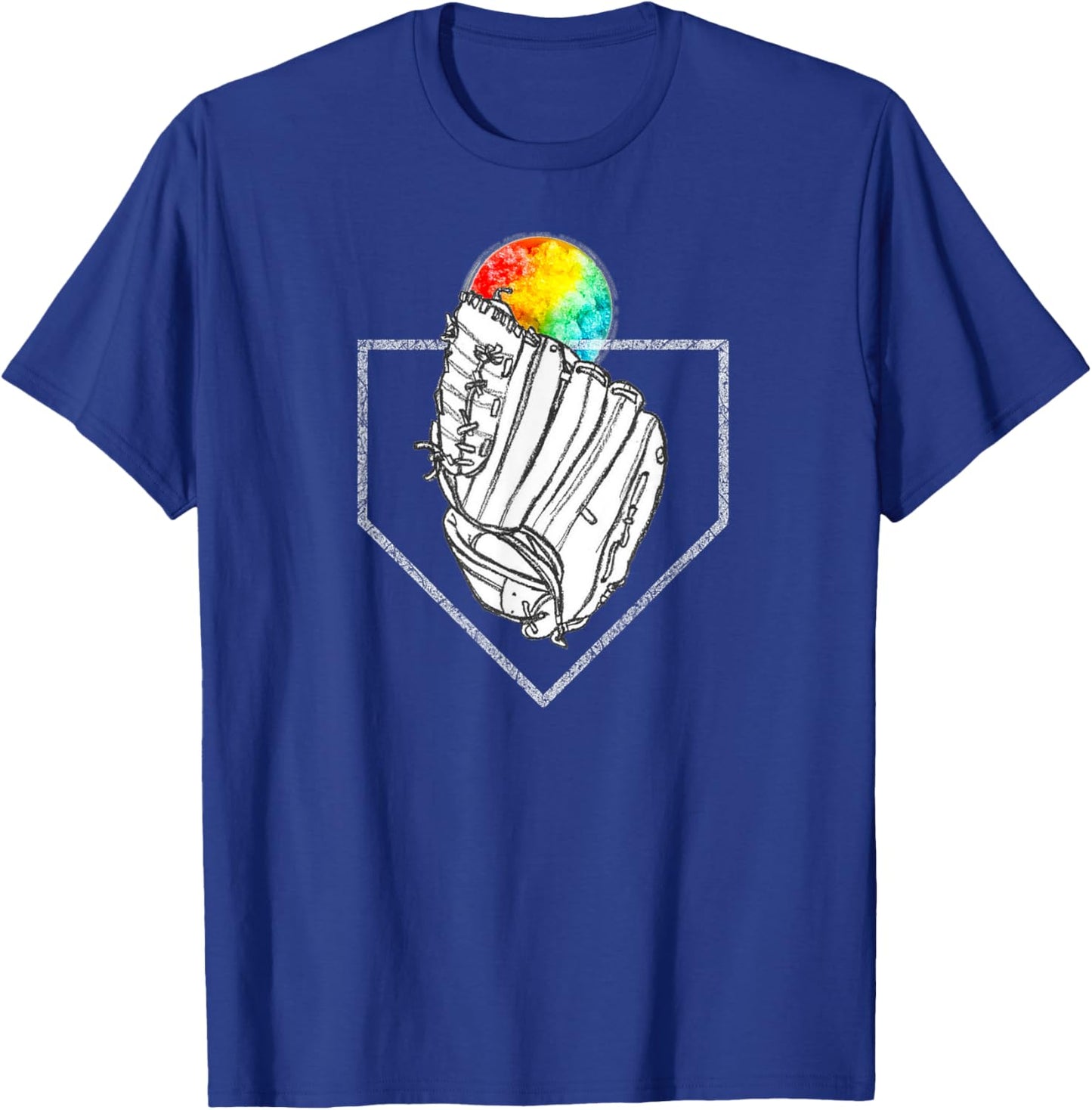 Snow Cone Catch, Softball & Baseball, Snowcone T-Shirt - T-Shirt | Royal