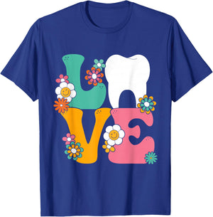 Dental Hygienist Love Tooth Dental Assistant Dentist T-Shirt - T-Shirt | Royal