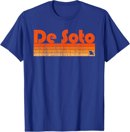 De Soto, Missouri Retro 80s Style T-Shirt - T-Shirt | Royal