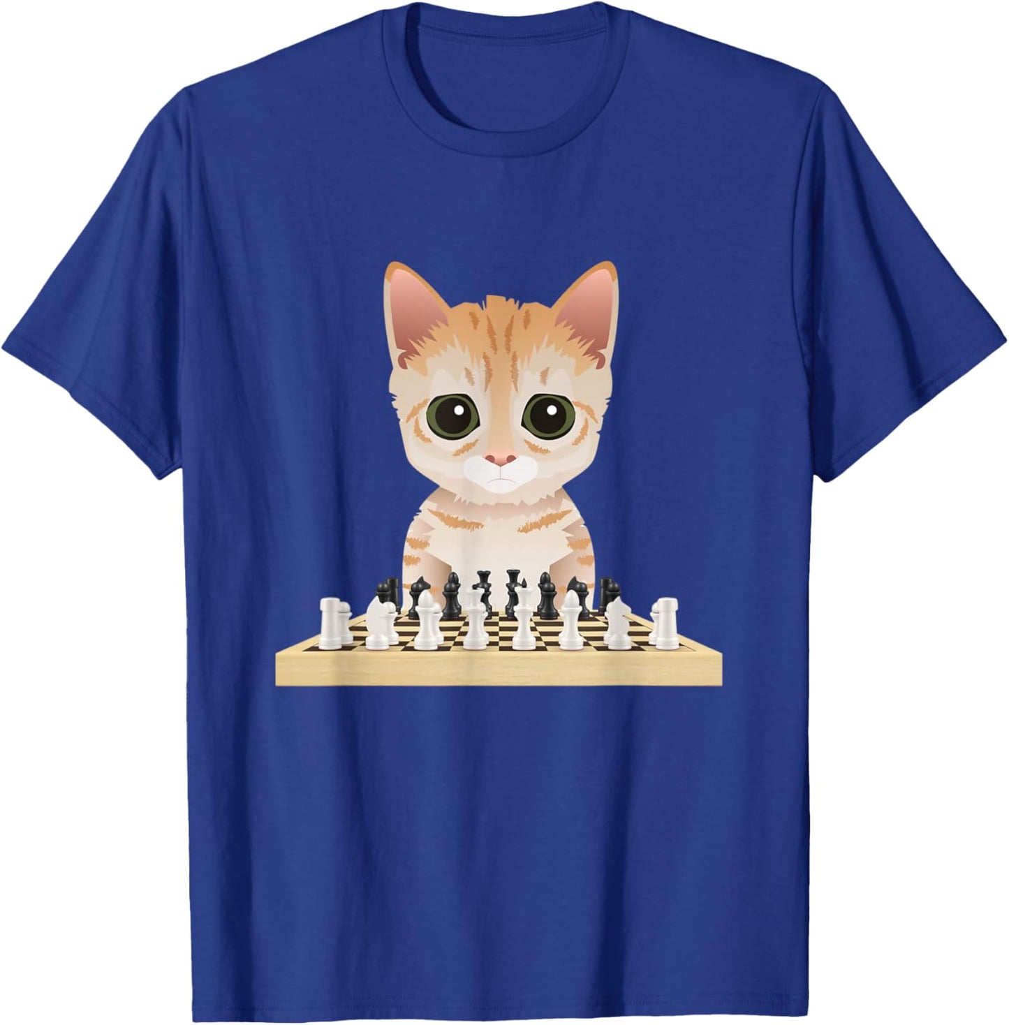 Mittens Cat Playing Chess Game T-Shirt - T-Shirt | Royal
