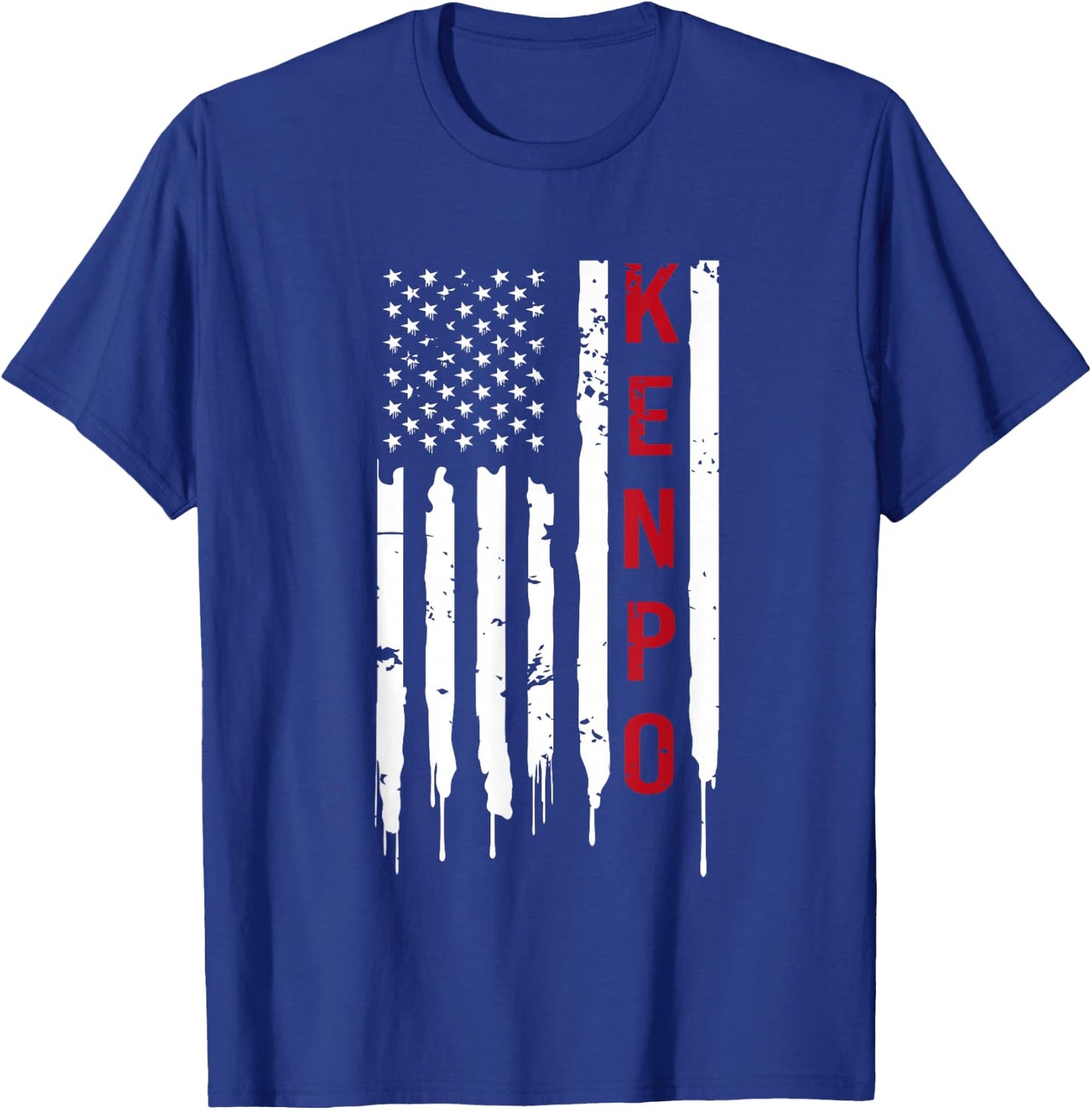 Kenpo Karate American Flag T-Shirt - T-Shirt | Royal