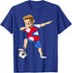 Dabbing Soccer Boy Nepal Jersey Nepalese T-Shirt - T-Shirt | Royal
