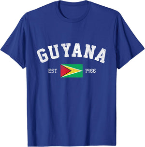 Guyana Est. 1966 Guyanese Flag Independence Day T-Shirt - T-Shirt | Royal