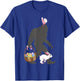 Funny Bigfoot with Easter Basket Bunny Rabbit Easter Bigfoot T-Shirt - T-Shirt | Royal