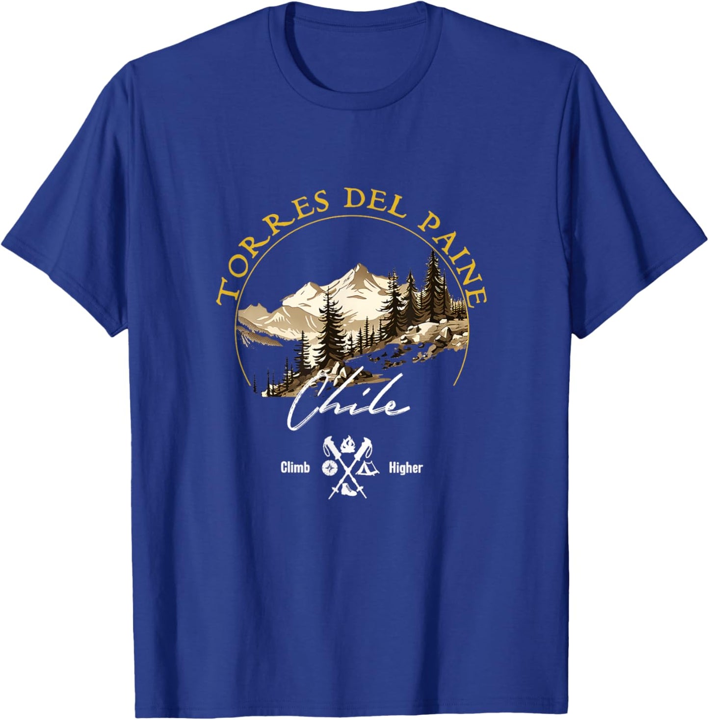 Torres Del Paine Retro Vintage Apparel - Souvenir T-Shirt - T-Shirt | Royal